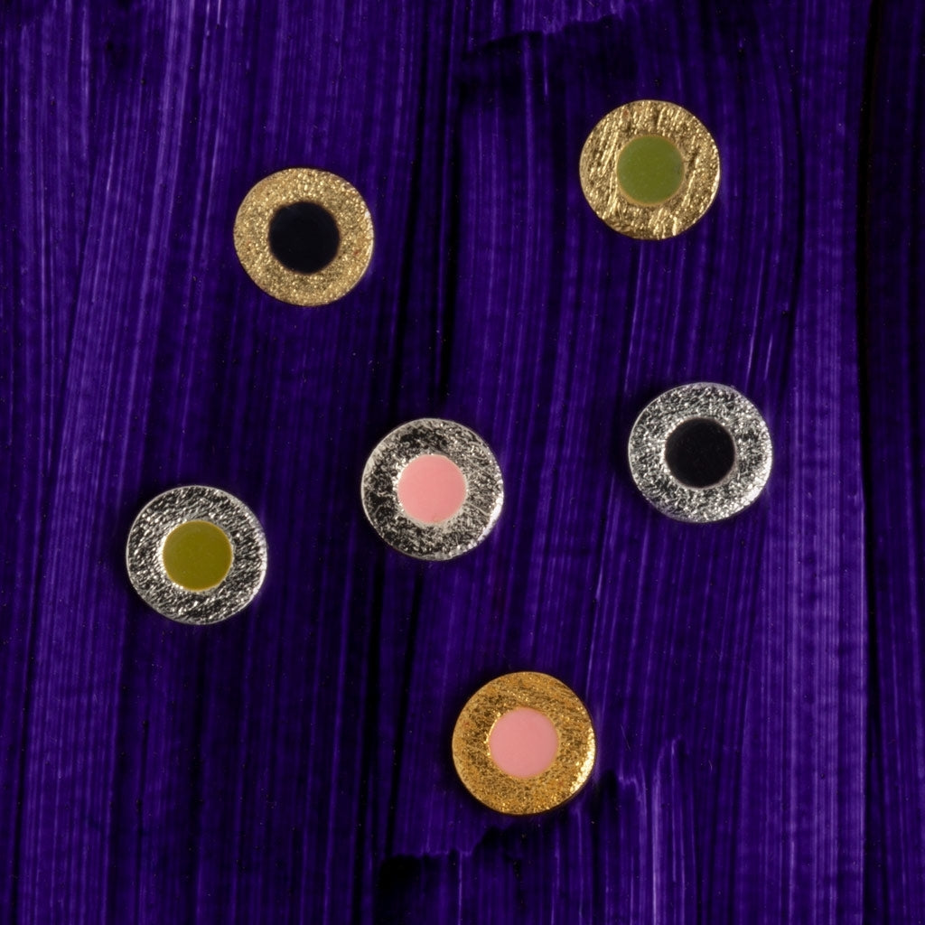 LULU Copenhagen Circle Small ørering 1 stk forsølvet Ear stud, 1 pcs Inkwell