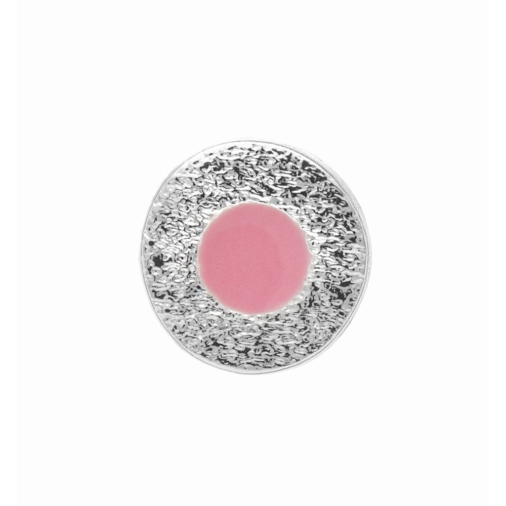 LULU Copenhagen Circle Small ørering 1 stk forsølvet Ear stud, 1 pcs Pink