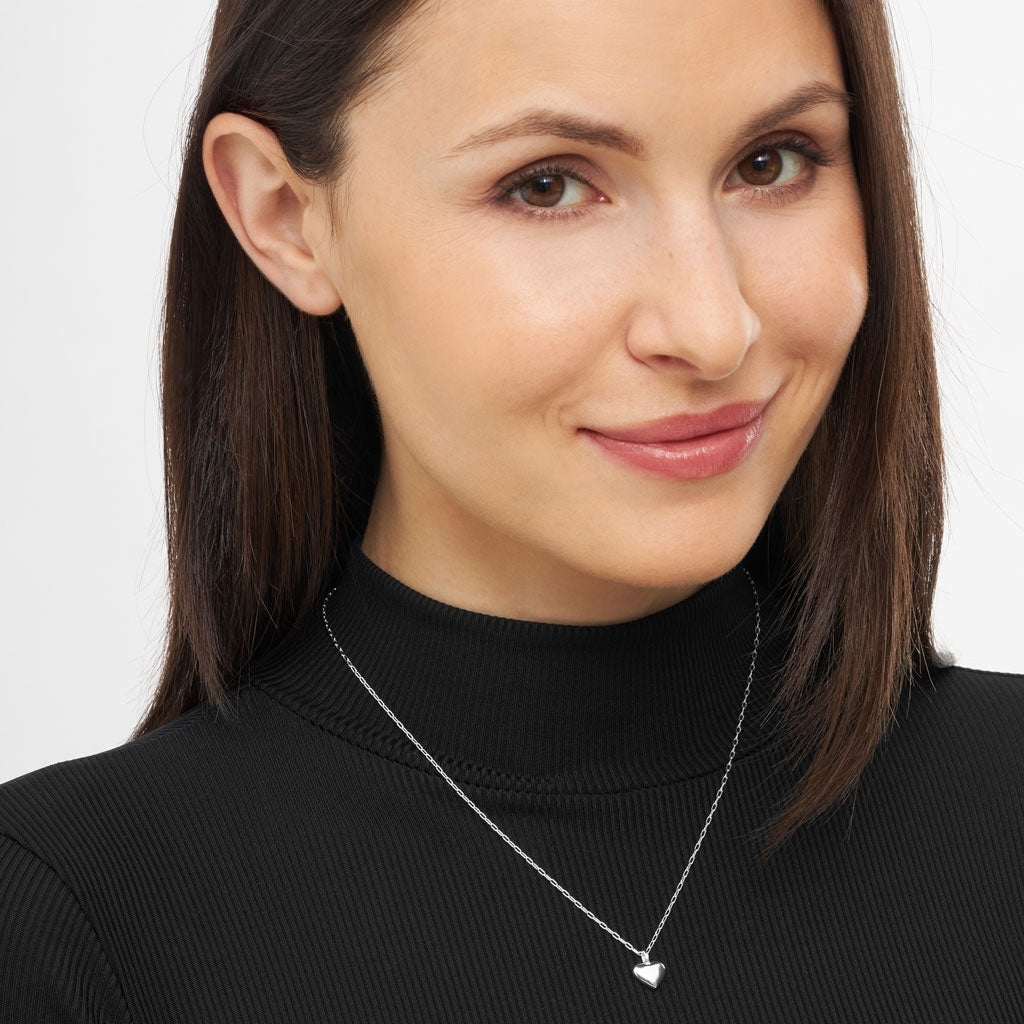 LULU Copenhagen Classic Heart Halskæde Sølv Necklaces Sølv