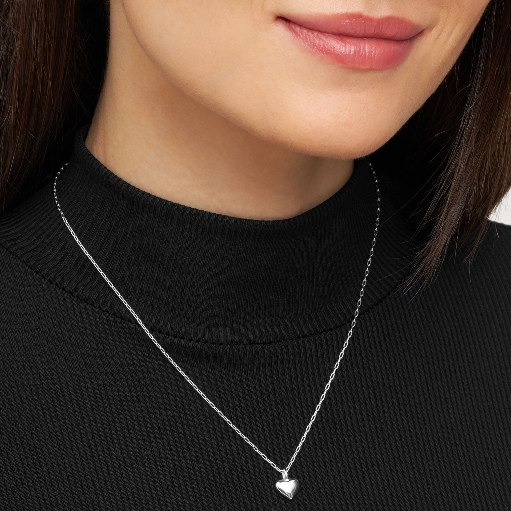 LULU Copenhagen Classic Heart Halskæde Sølv Necklaces Sølv