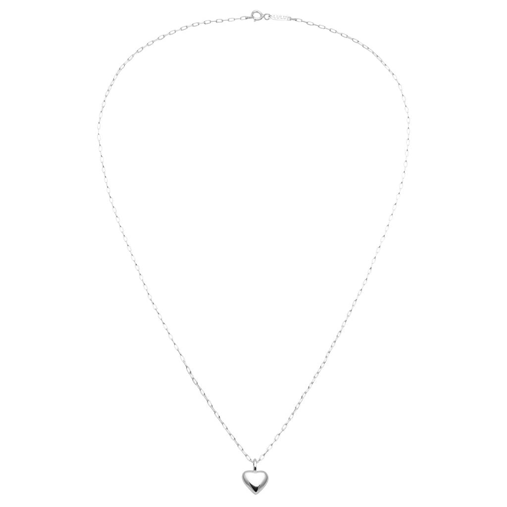 LULU Copenhagen Classic Heart Halskæde Sølv Necklaces Sølv