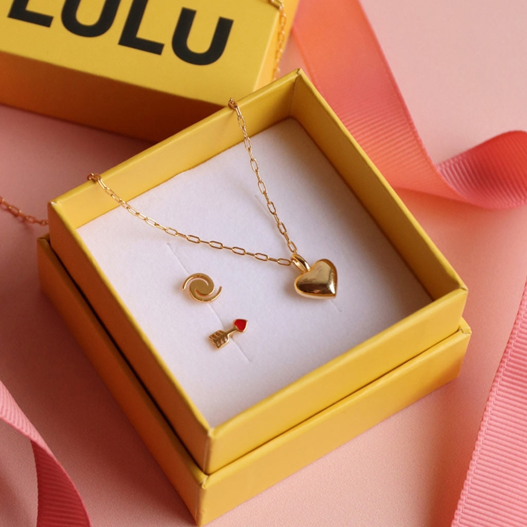 LULU Copenhagen Classic Heart Halskæde forgyldt Necklaces Forgyldt