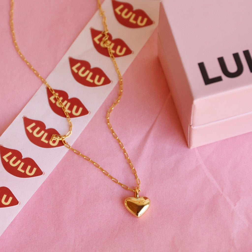 LULU Copenhagen Classic Heart Halskæde forgyldt Necklaces Forgyldt