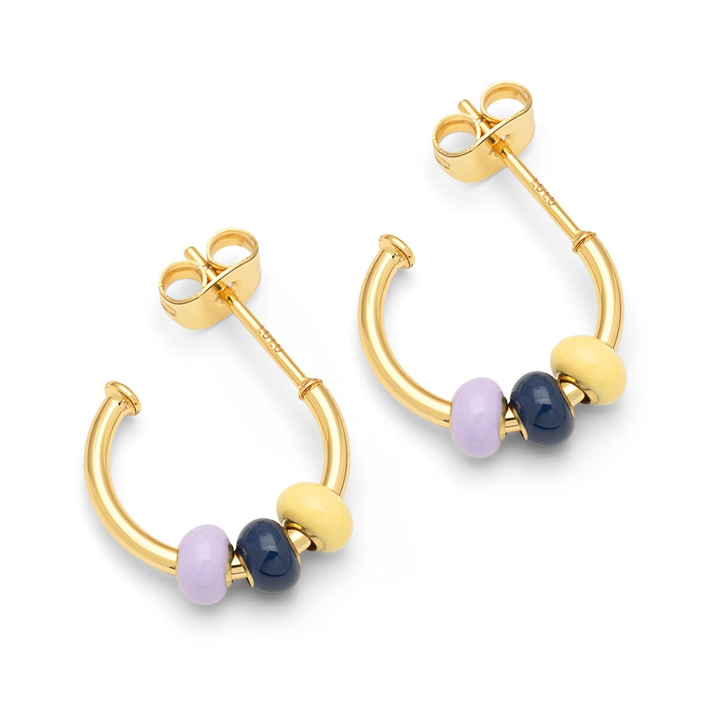 LULU Copenhagen Color Ball 3 Hoops par - Forgyldt Hoops Memories