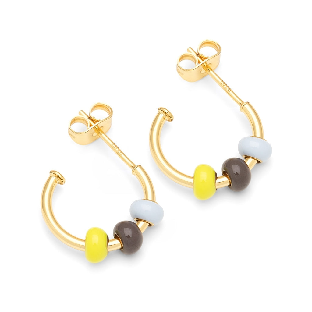 LULU Copenhagen Color Ball 3 Hoops par - Forgyldt Hoops Poetry