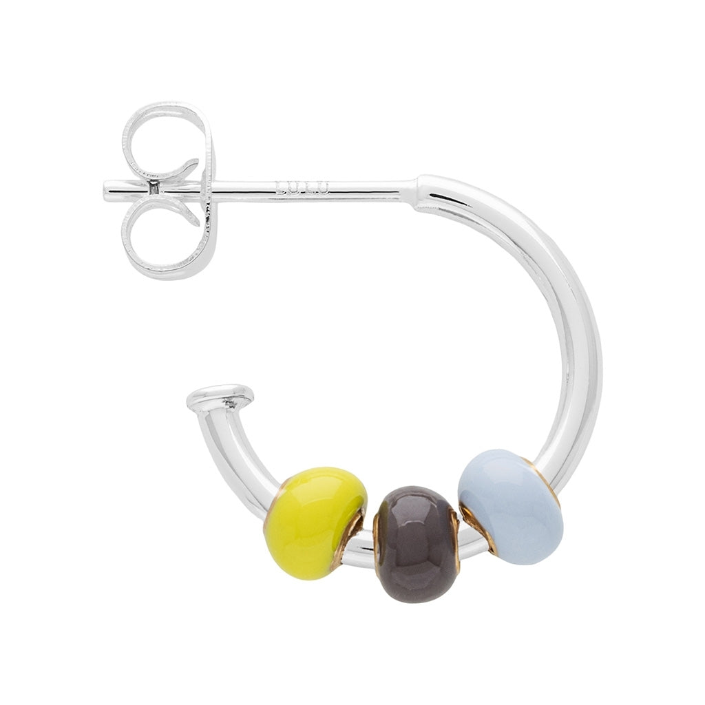 LULU Copenhagen Color Ball 3 Hoops par - Forsølvet Hoops Poetry