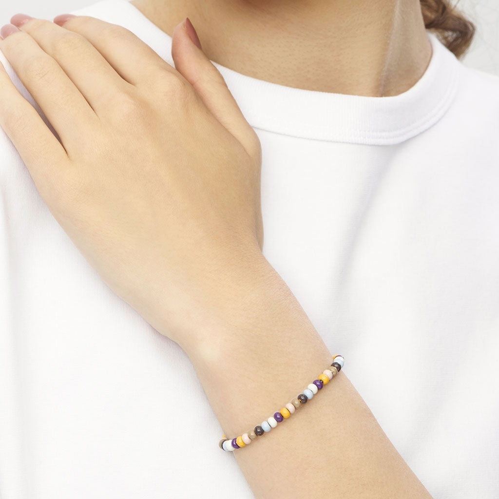 LULU Copenhagen Color Ball Armbånd forsølvet Bracelets Golden Harvest