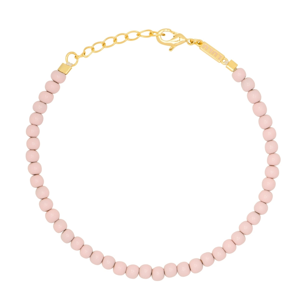 LULU Copenhagen Color Ball Armbånd Bracelets Silk Light Pink