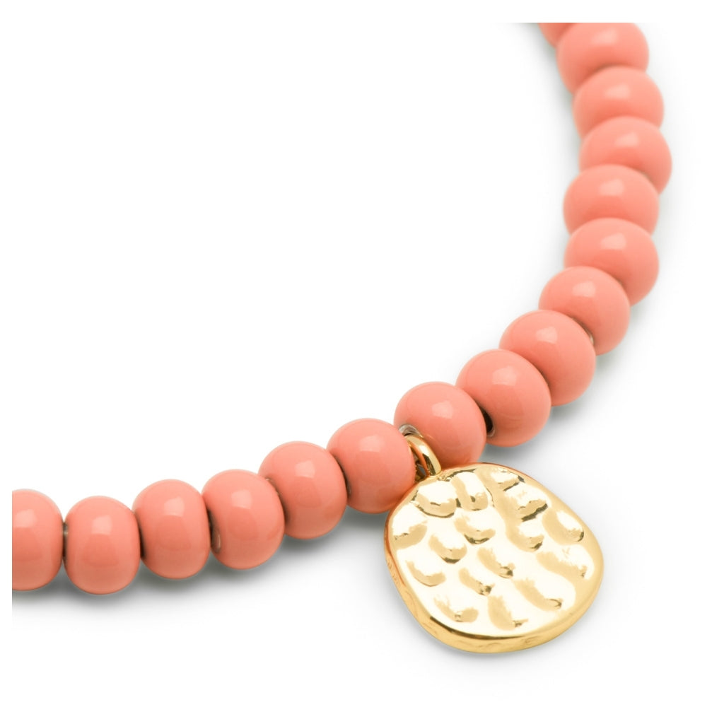 LULU Copenhagen Color Ball Armbånd Charms forgyldt Bracelets Burnt Coral