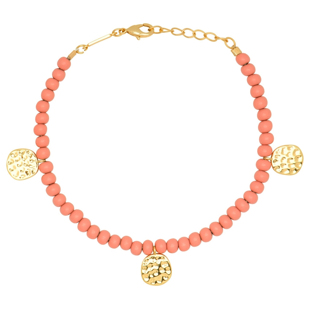 LULU Copenhagen Color Ball Armbånd Charms forgyldt Bracelets Burnt Coral