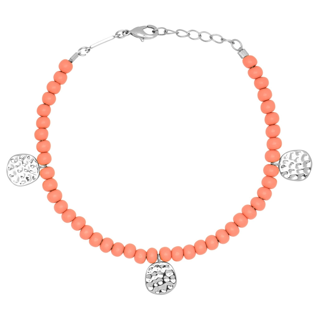 LULU Copenhagen Color Ball Armbånd Charms forsølvet Bracelets Burnt Coral