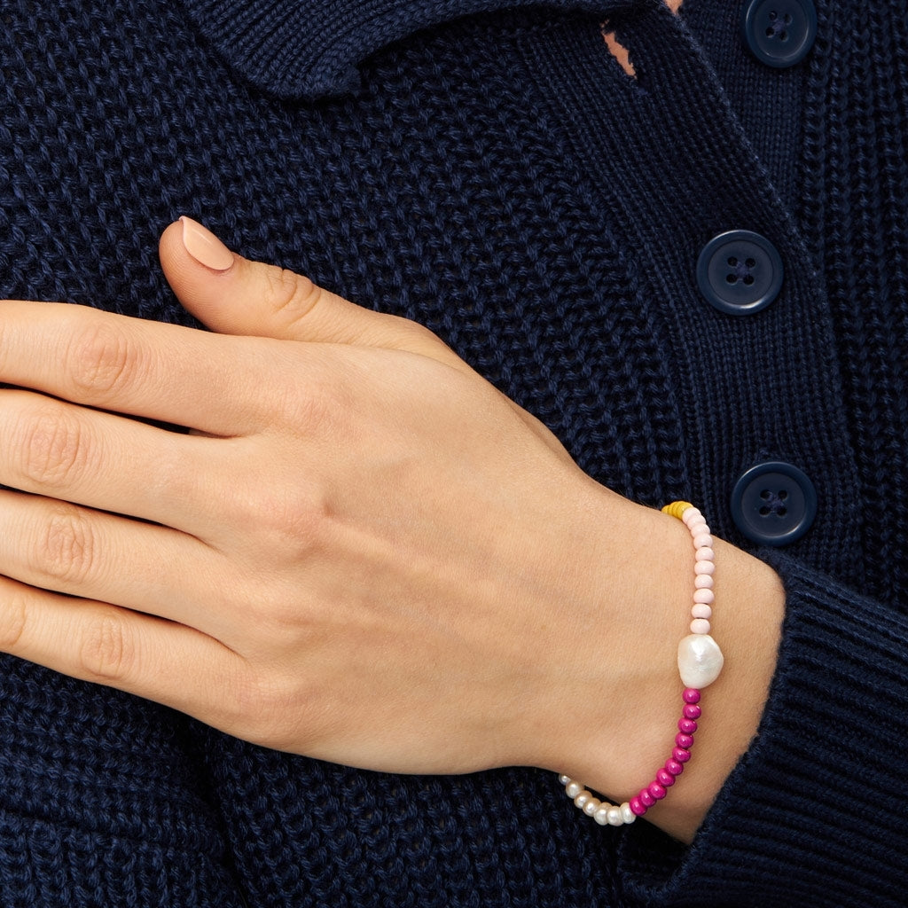 LULU Copenhagen Color Ball Bracelet Pearls forsølvet Bracelets Silver Plated