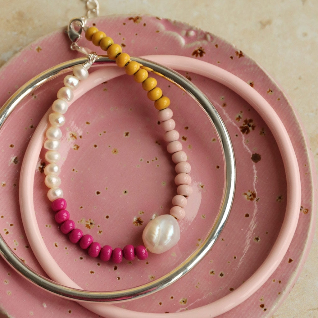 LULU Copenhagen Color Ball Bracelet Pearls forsølvet Bracelets Silver Plated