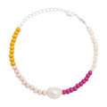 Color Ball Bracelet Pearls forsølvet - Silver Plated