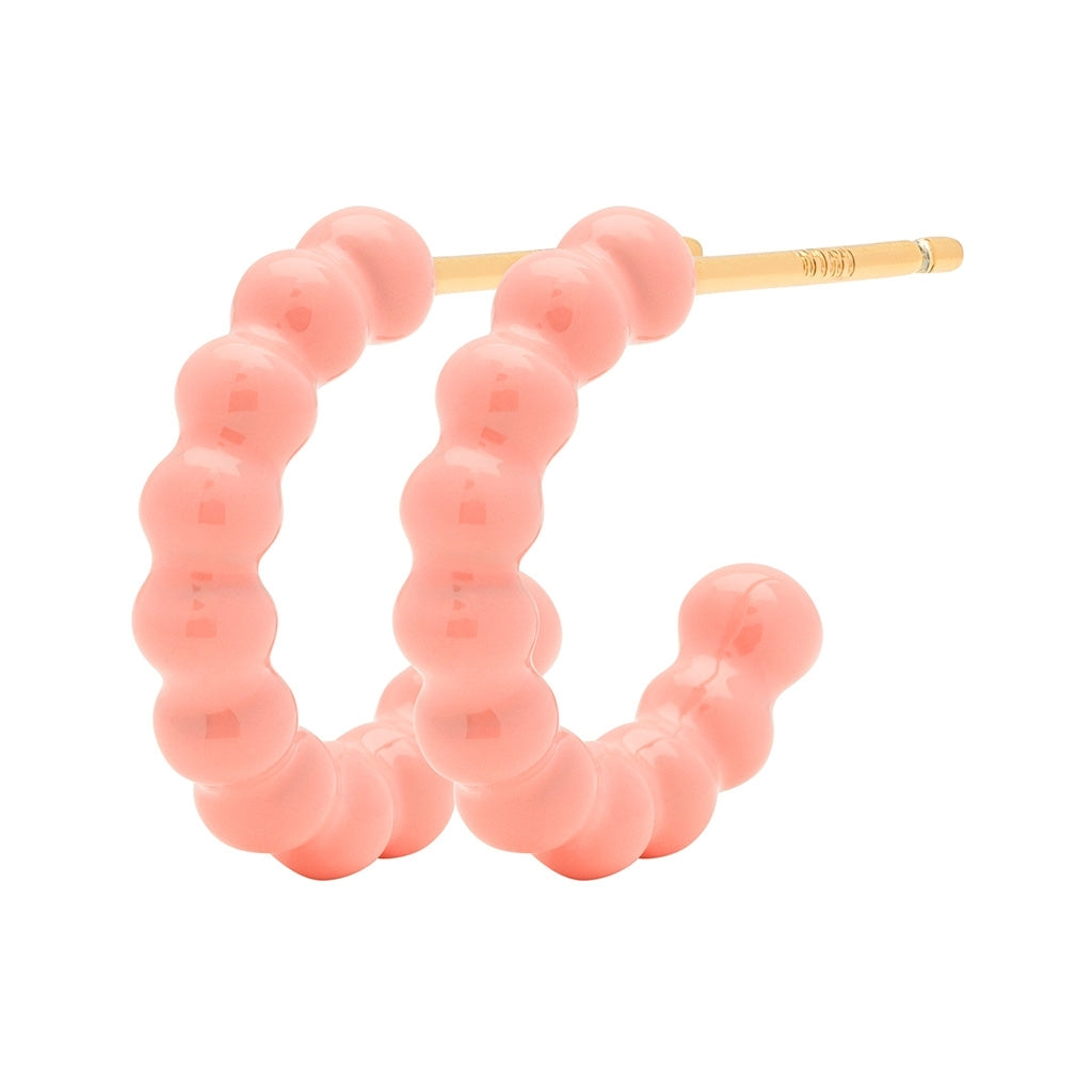 LULU Copenhagen Color Ball Hoops - Small - Par Hoops Burnt Coral