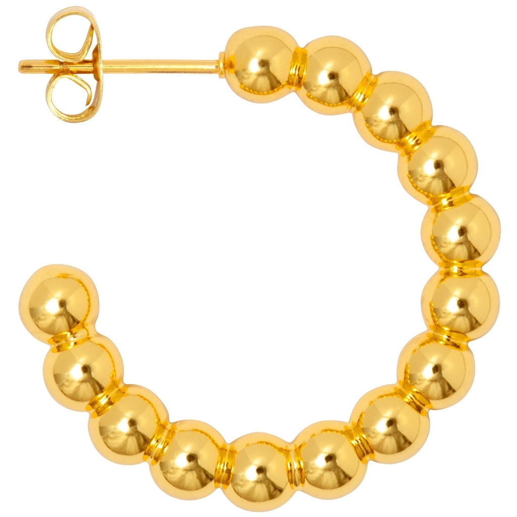 LULU Copenhagen Color Ball Hoops Large par Hoops Forgyldt