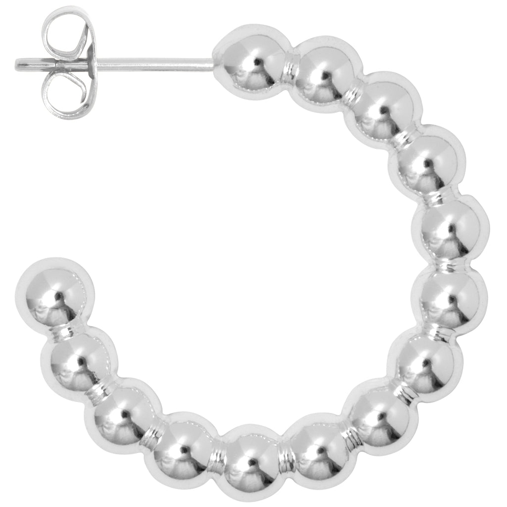 LULU Copenhagen Color Ball Hoops Large par Hoops Silver Plated