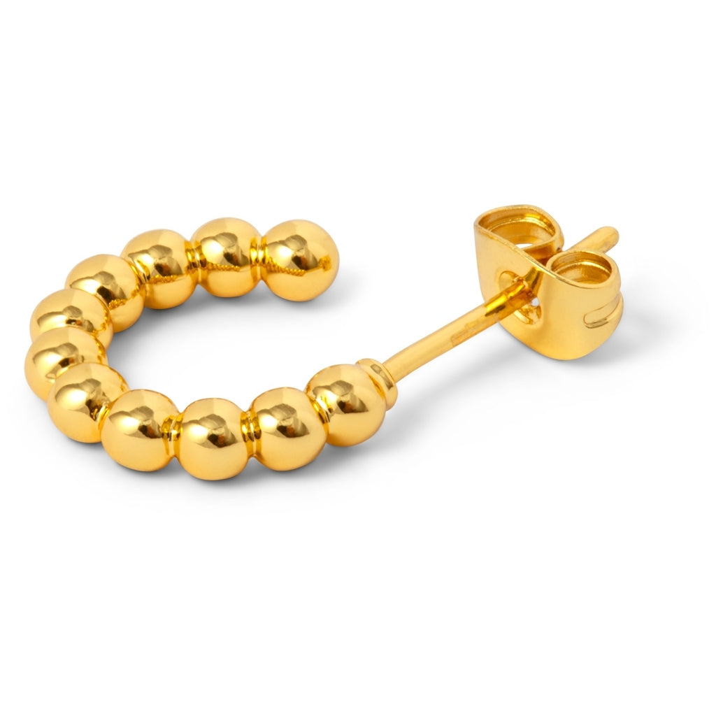 LULU Copenhagen Color Ball Hoops Small par Hoops Forgyldt