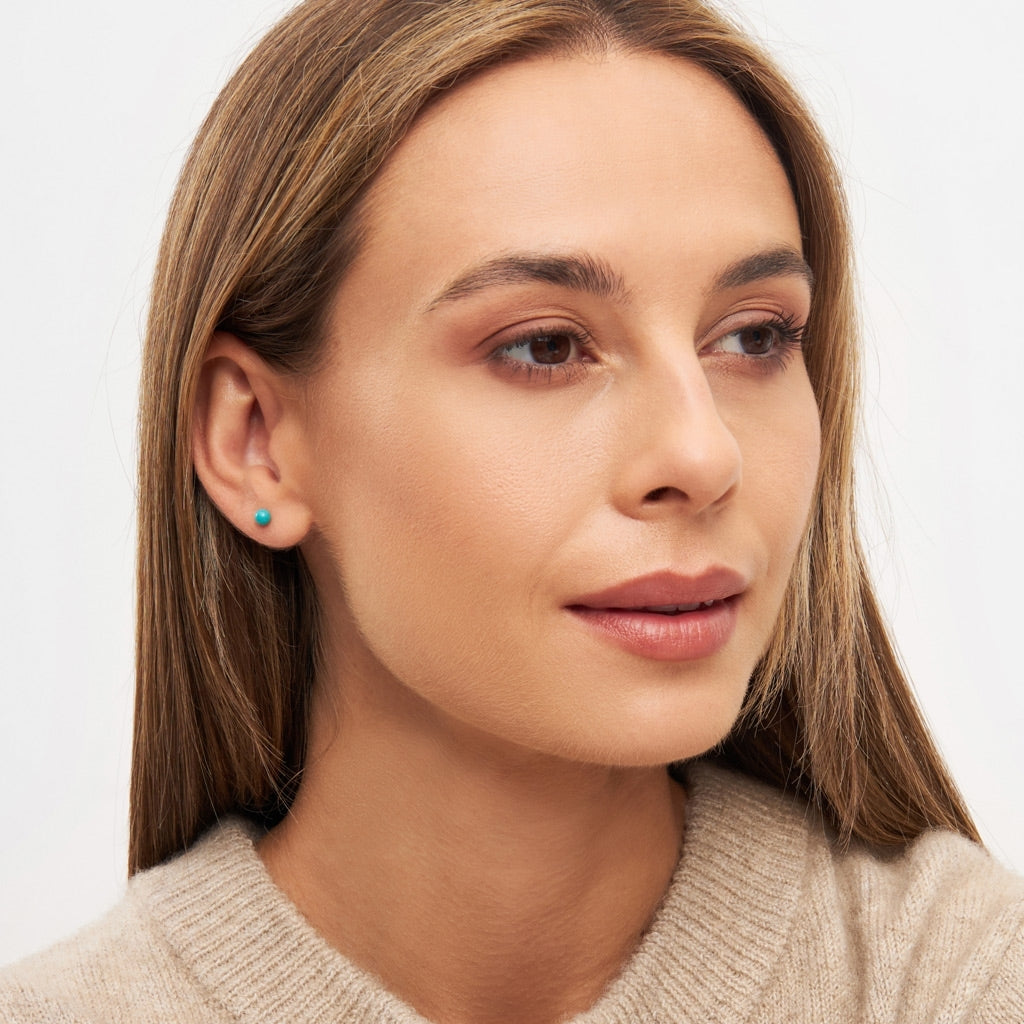 LULU Copenhagen Color Ball Medium ørering 1 stk Ear stud, 1 pcs Petrolium
