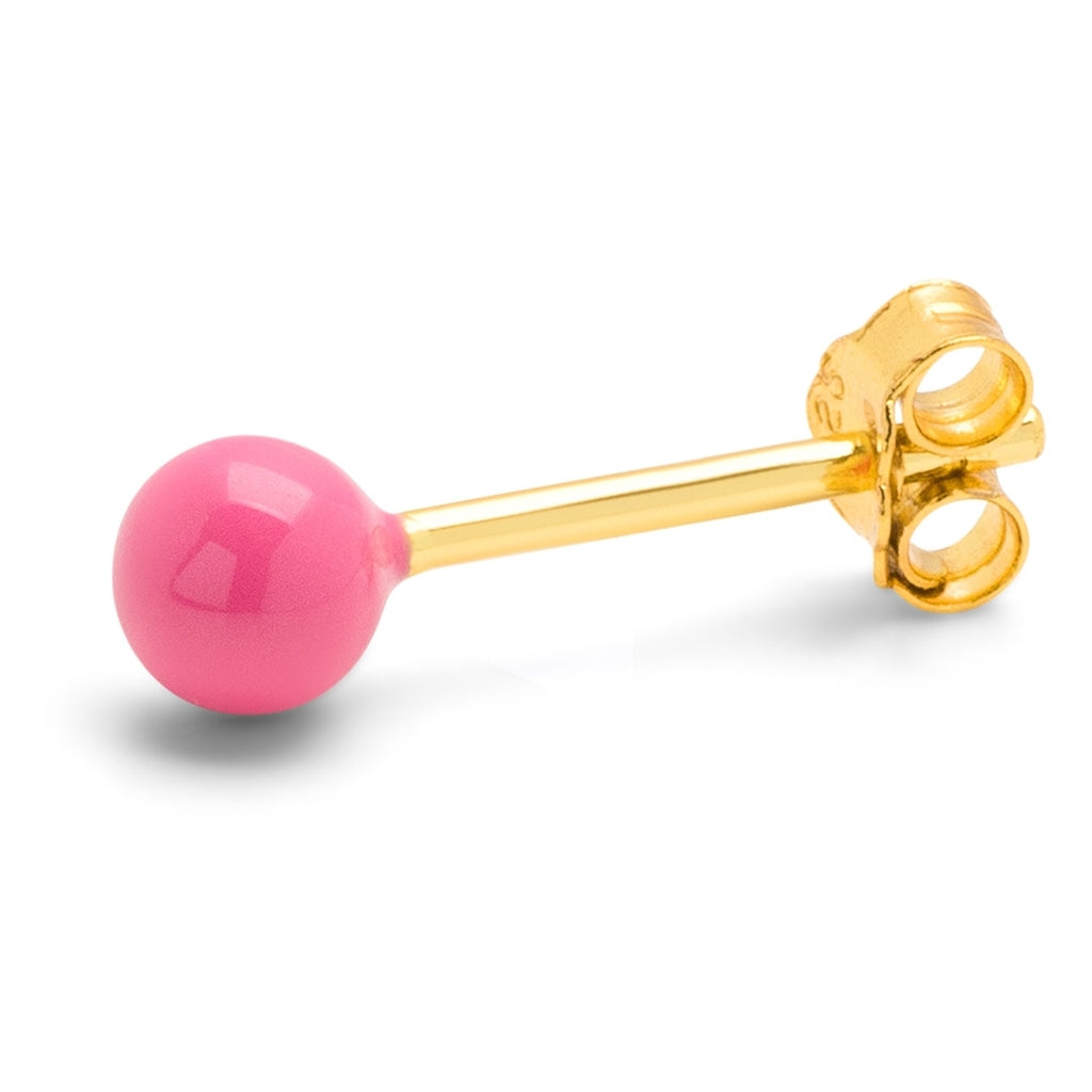LULU Copenhagen Color Ball Medium ørering 1 stk Ear stud, 1 pcs Pink