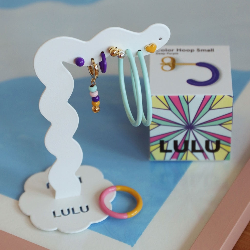 LULU Copenhagen Color Ball Medium ørering 1 stk Ear stud, 1 pcs Deep Purple