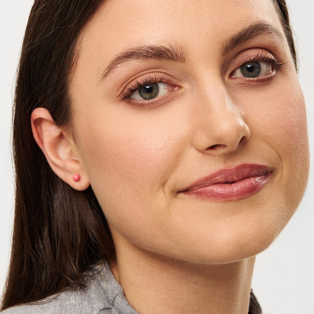 LULU Copenhagen Color Ball Medium ørering 1 stk Ear stud, 1 pcs Pink Koral