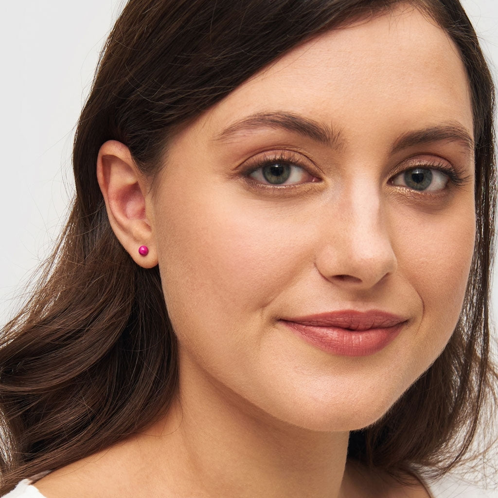 LULU Copenhagen Color Ball Medium ørering 1 stk Ear stud, 1 pcs Plum