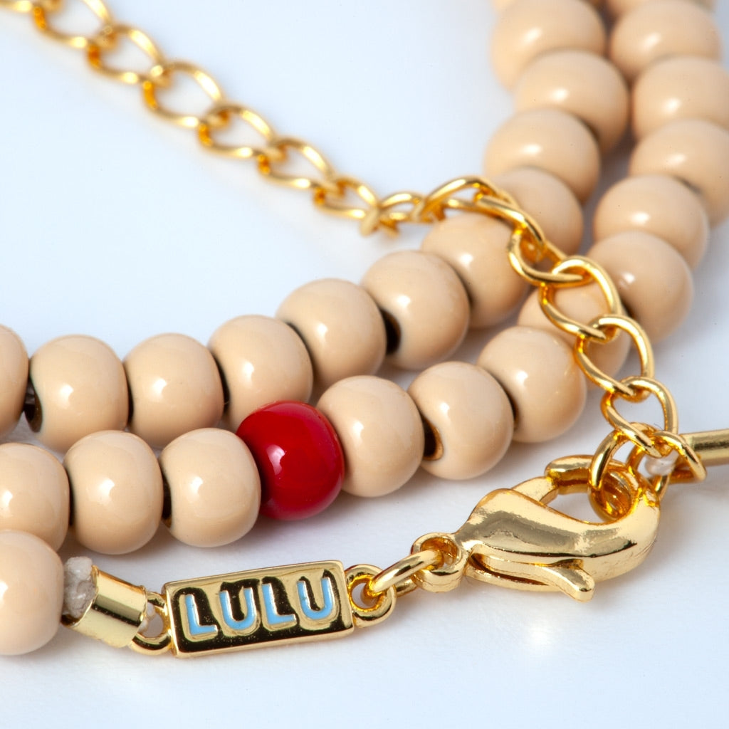 LULU Copenhagen Color Ball Halskæde lang Necklaces Buttercream/Multi