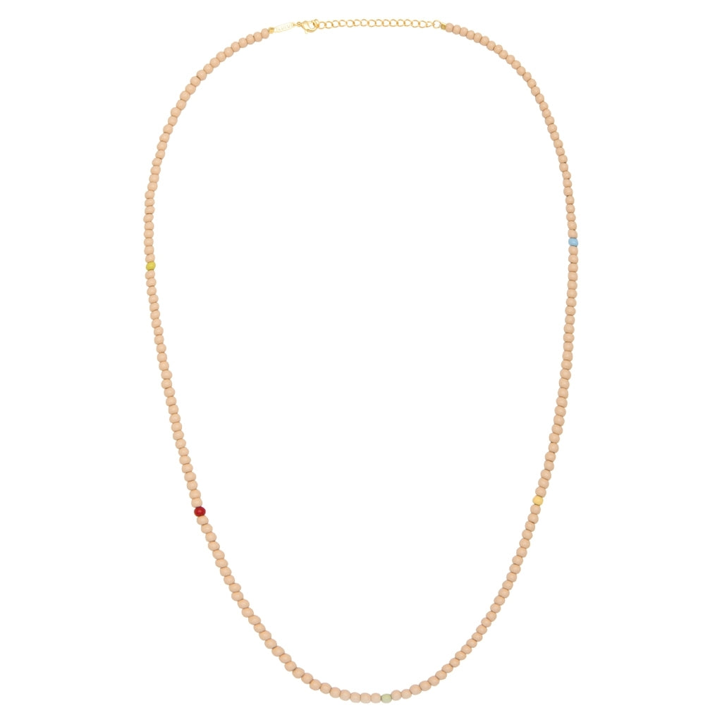 LULU Copenhagen Color Ball Halskæde lang Necklaces Buttercream/Multi