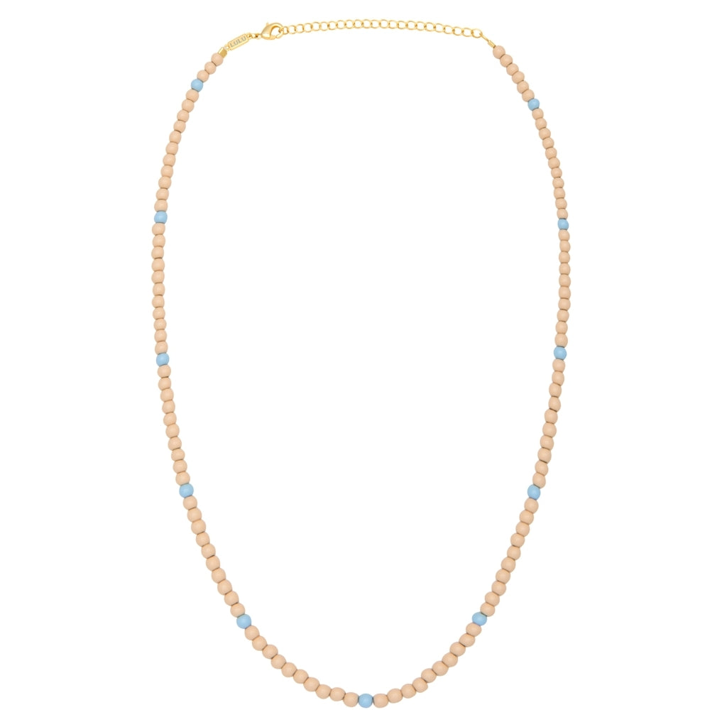 LULU Copenhagen Color Ball Halskæde kort Necklaces Buttercream/Light Blue