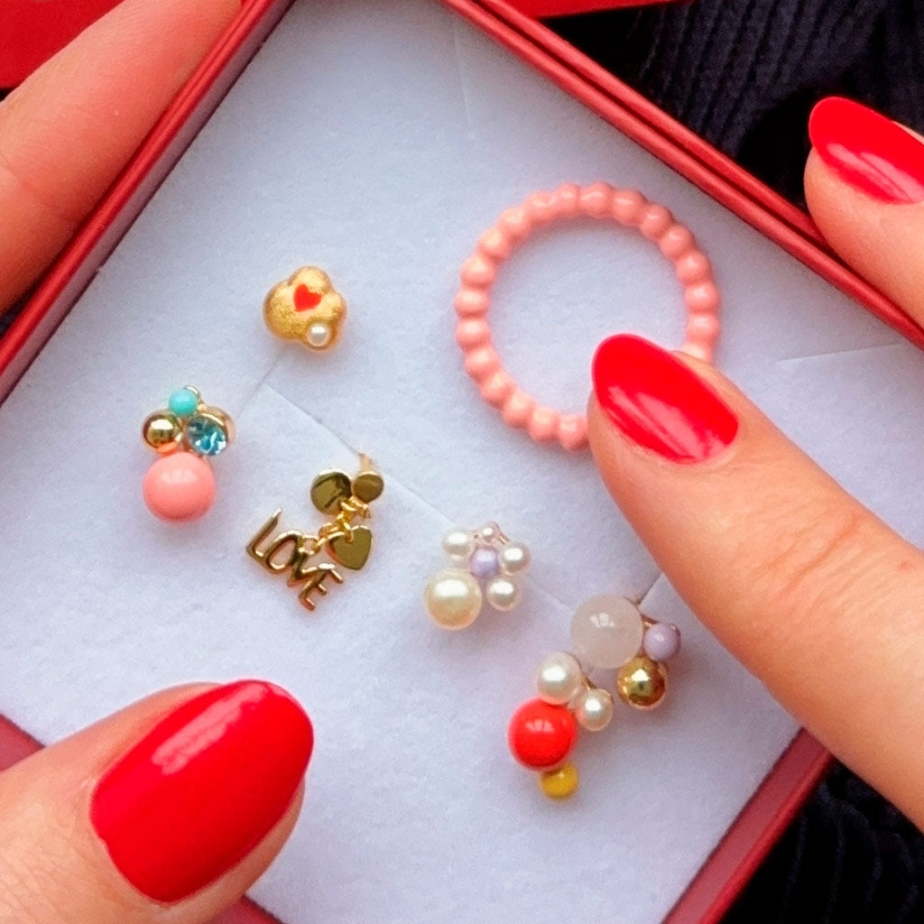 LULU Copenhagen Color Ball Ring Rings Burnt Coral