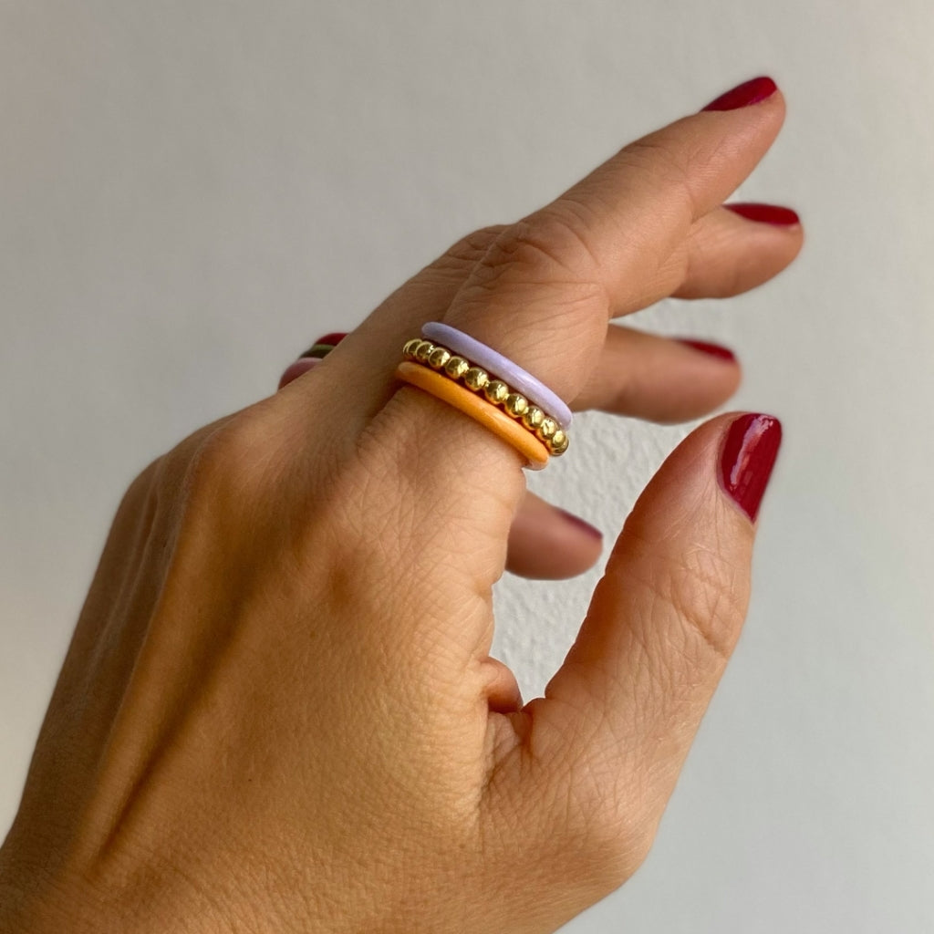 LULU Copenhagen Color Ball Ring Rings Forgyldt