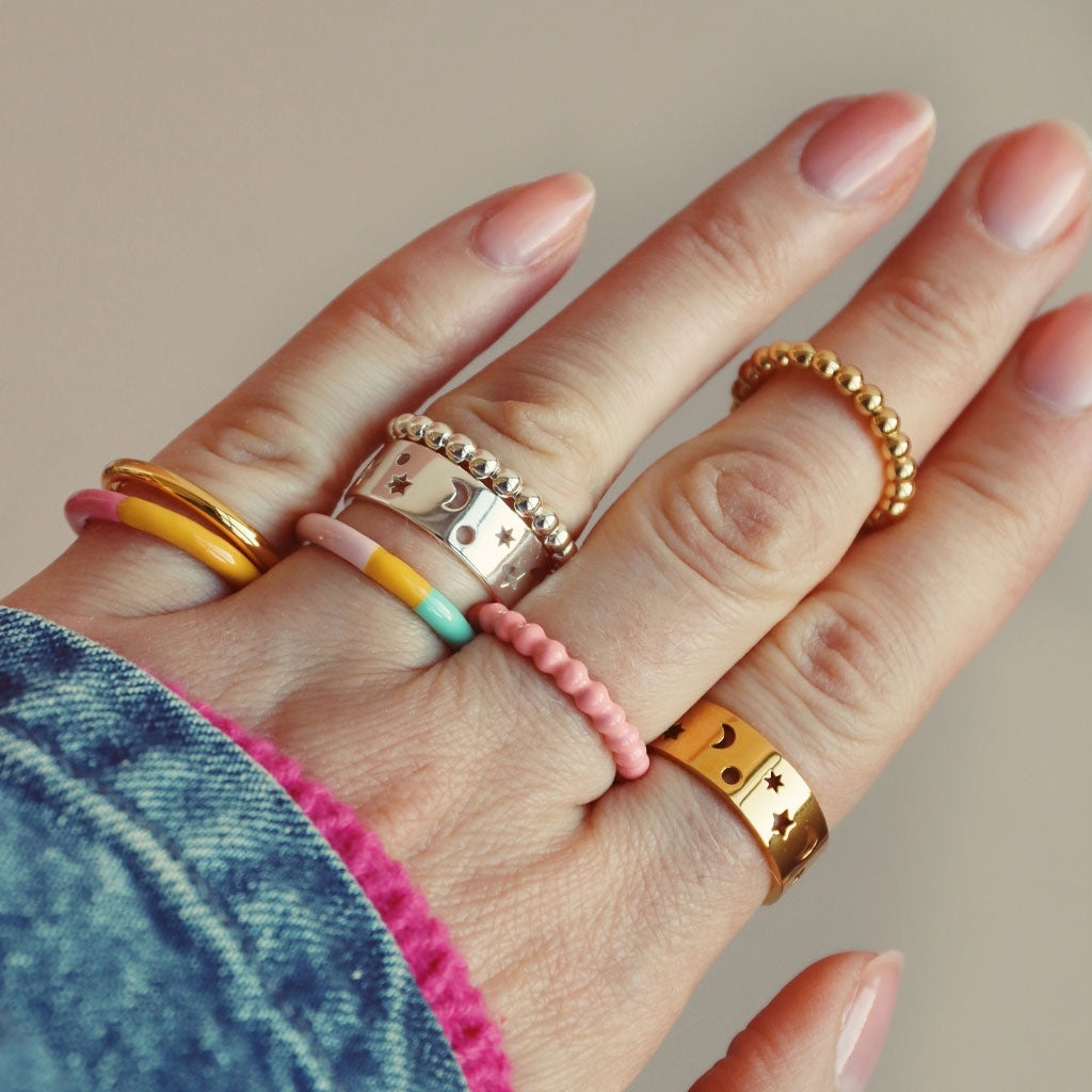 LULU Copenhagen Color Ball Ring Rings Forgyldt