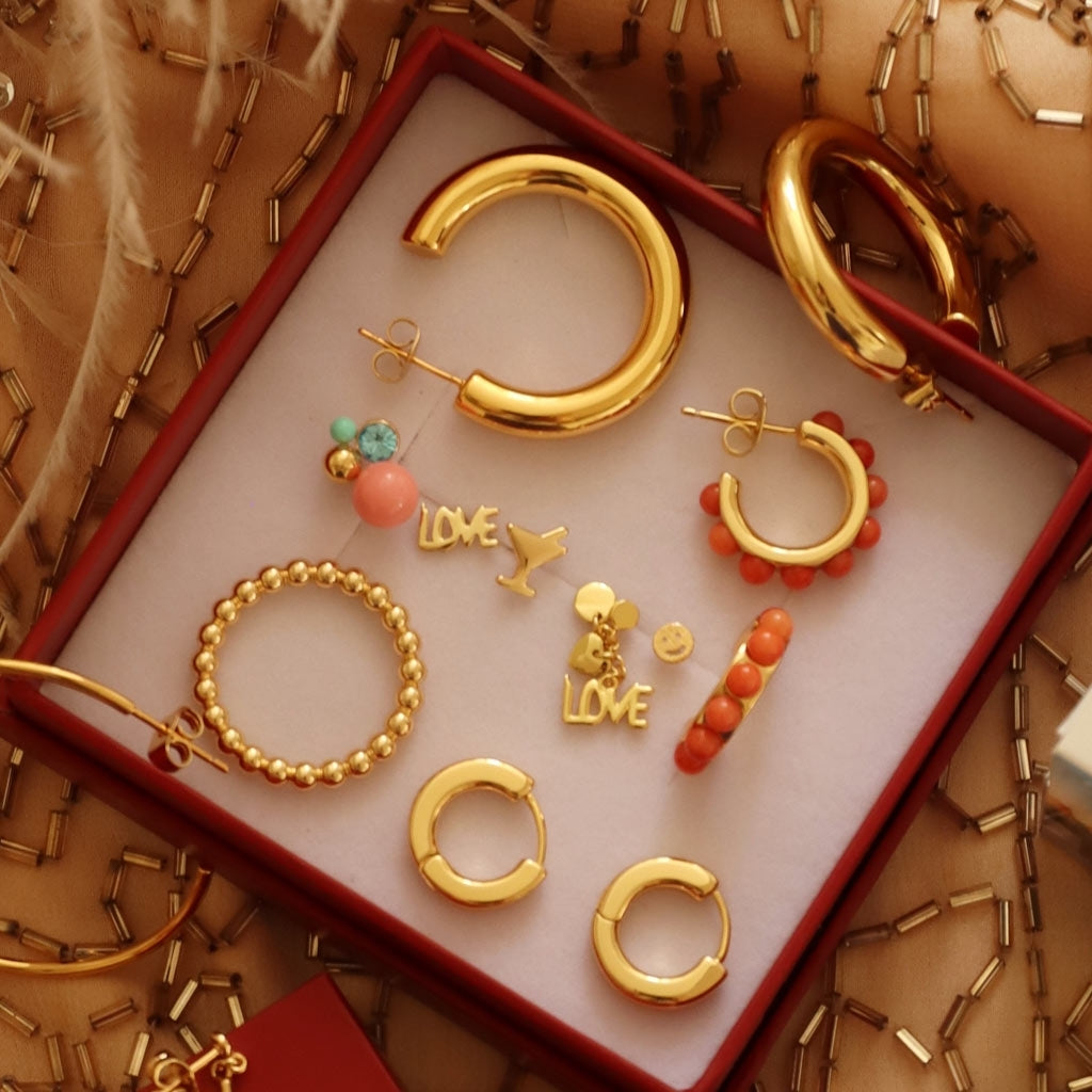 LULU Copenhagen Color Ball Ring Rings Forgyldt