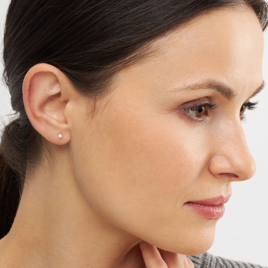 LULU Copenhagen Color Ball Stone ørering 1 stk Ear stud, 1 pcs Opal