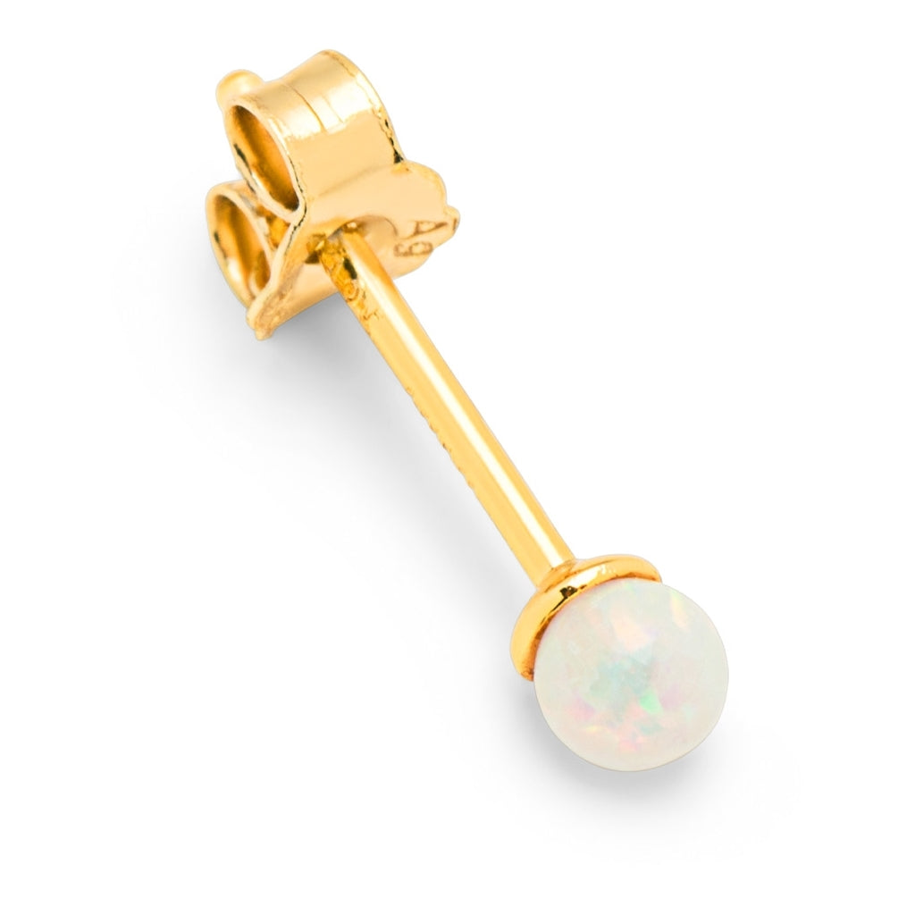 LULU Copenhagen Color Ball Stone ørering 1 stk Ear stud, 1 pcs Opal
