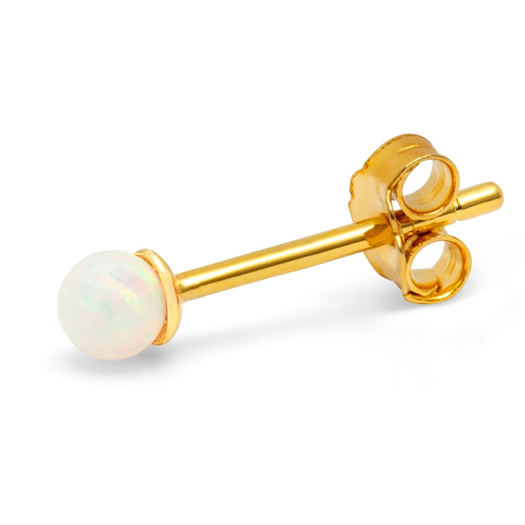 LULU Copenhagen Color Ball Stone ørering 1 stk Ear stud, 1 pcs Opal