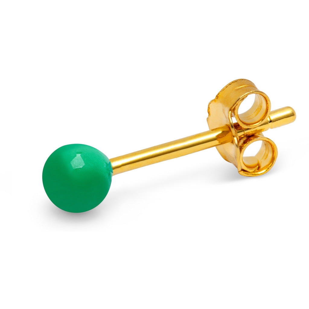 LULU Copenhagen Color Ball ørering 1 stk Ear stud, 1 pcs Lysegrøn