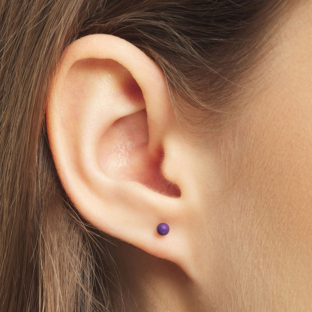 LULU Copenhagen Color Ball ørering 1 stk Ear stud, 1 pcs Purple Harvest