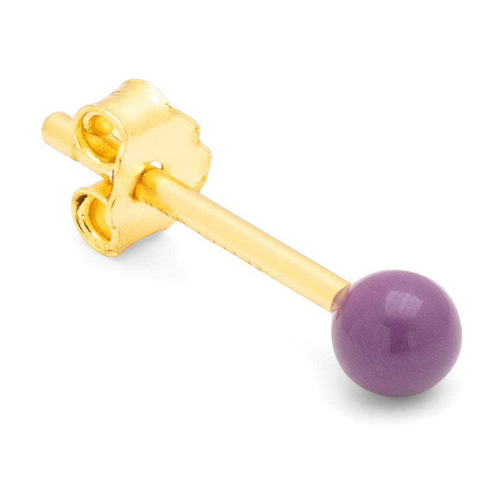 LULU Copenhagen Color Ball ørering 1 stk Ear stud, 1 pcs Purple Harvest