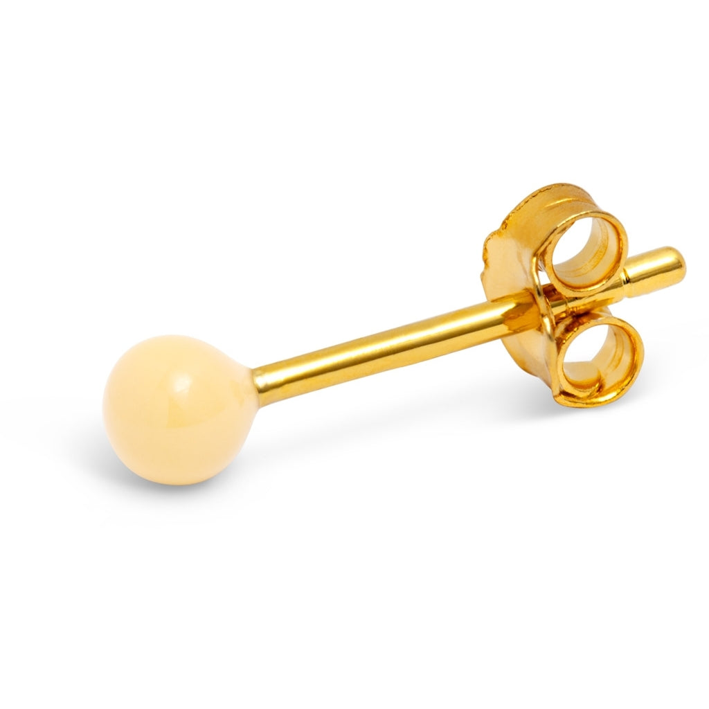 LULU Copenhagen Color Ball ørering 1 stk Ear stud, 1 pcs Soft Yellow