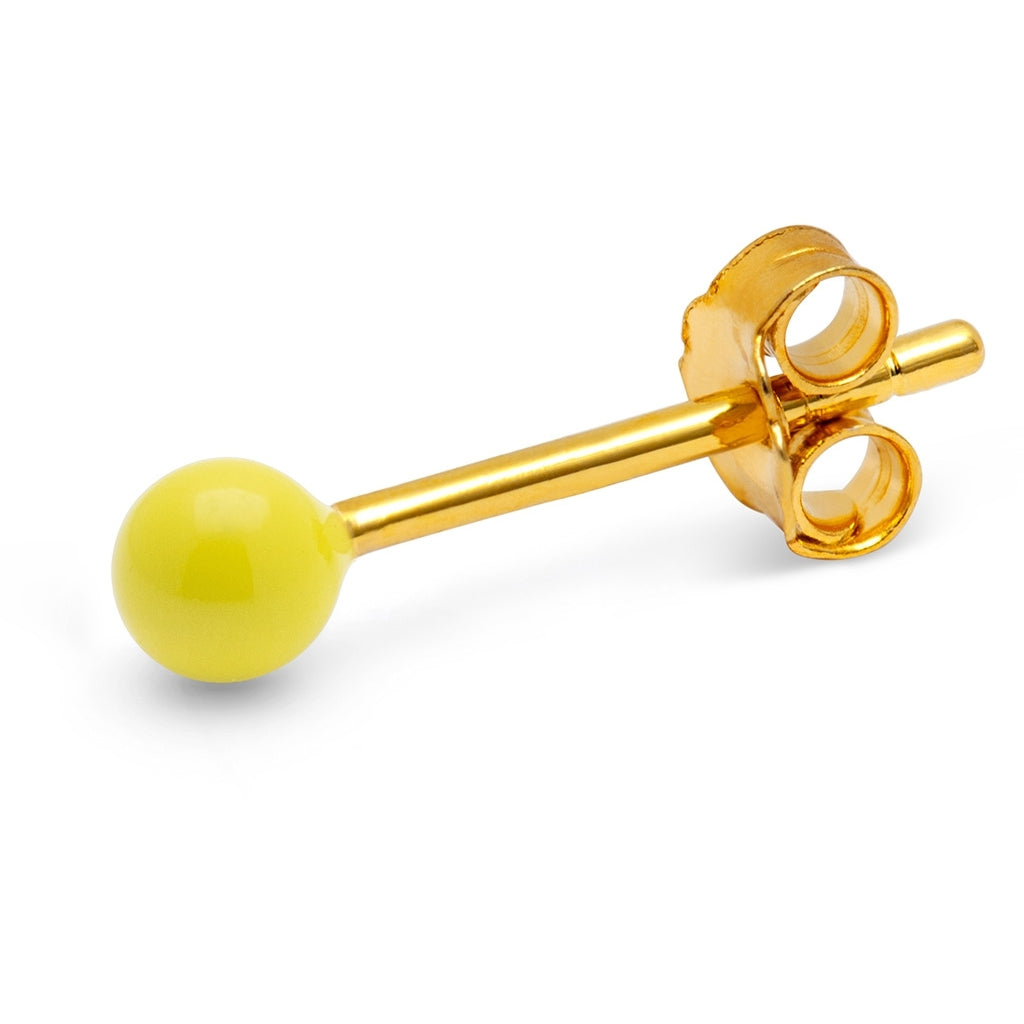 LULU Copenhagen Color Ball ørering 1 stk Ear stud, 1 pcs Wild Lime