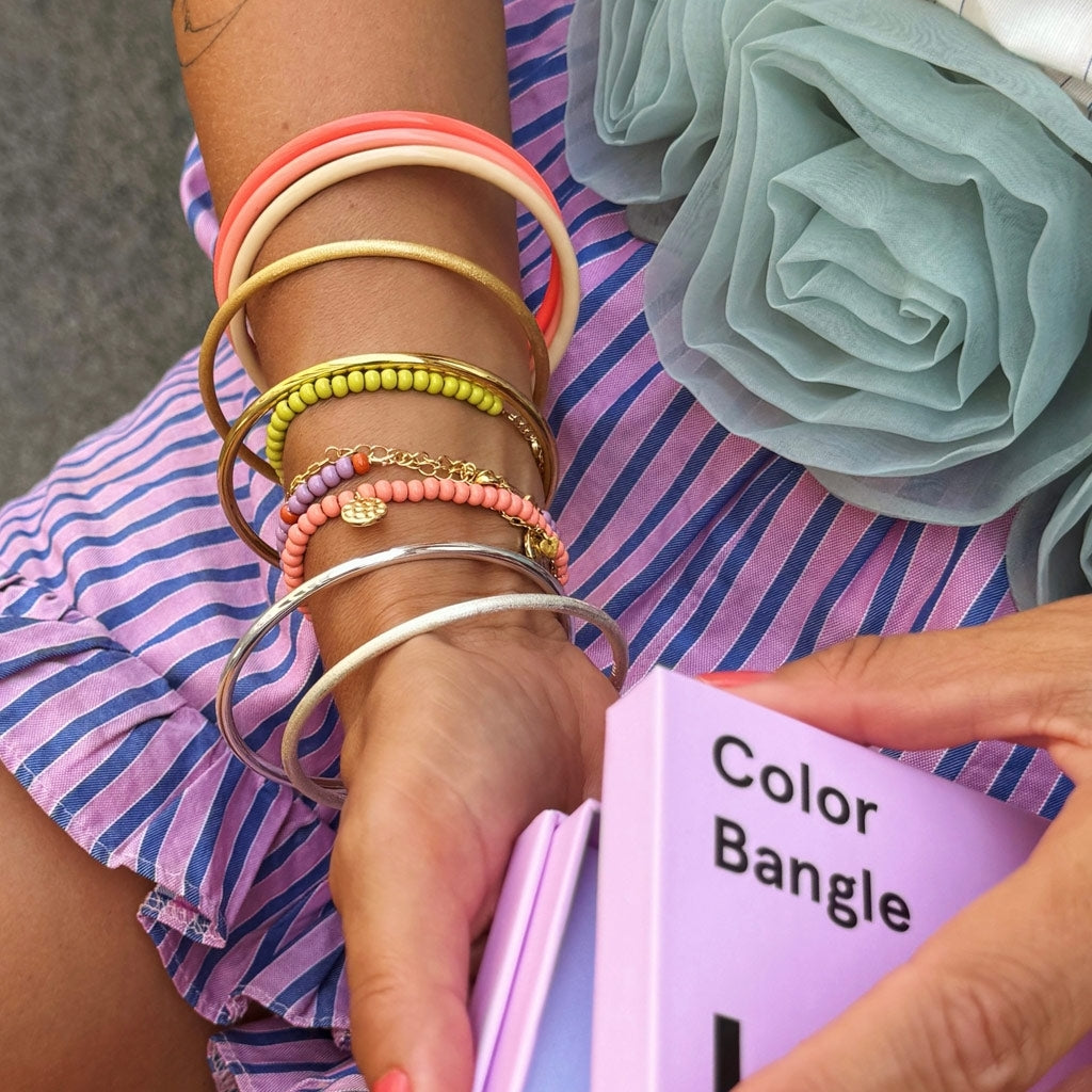 LULU Copenhagen Color Bangle Bracelets Burnt Coral