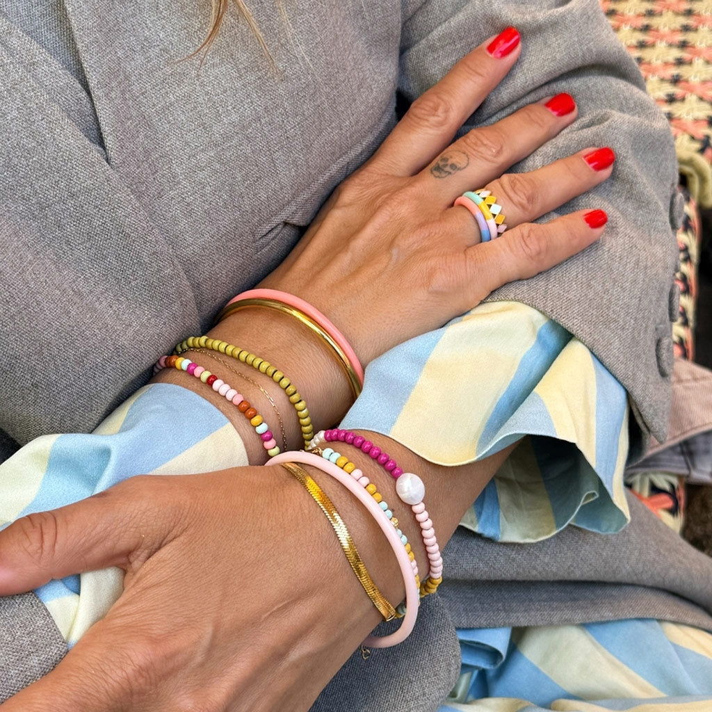 LULU Copenhagen Color Bangle Bracelets Burnt Coral