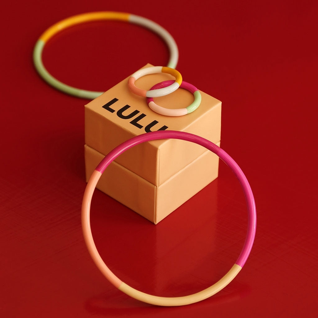 LULU Copenhagen Color Bangle Quatro Bracelets Sundown