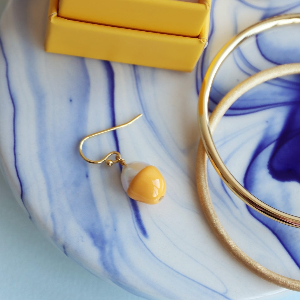 LULU Copenhagen Color Bangle børstet Bracelets Forgyldt