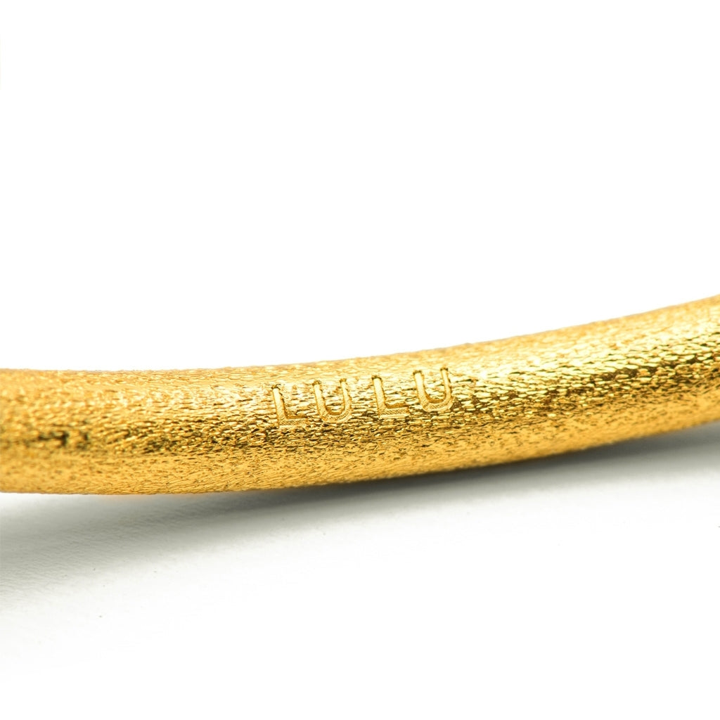 LULU Copenhagen Color Bangle børstet Bracelets Forgyldt