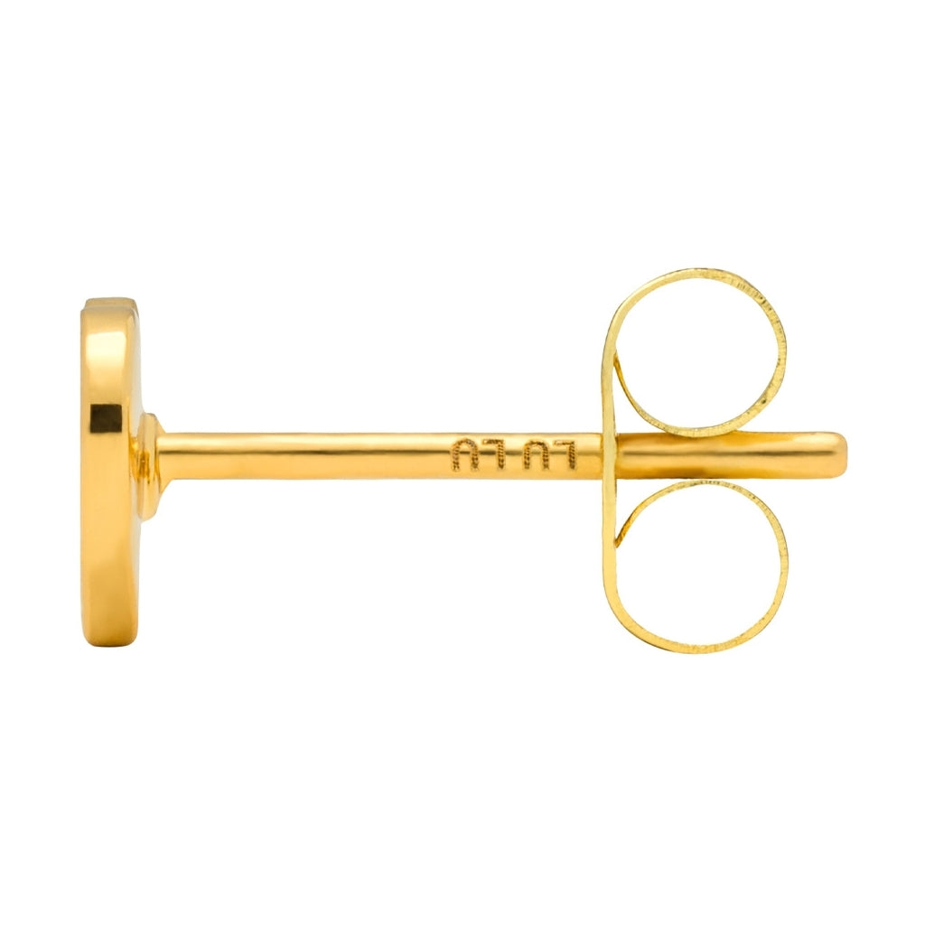 LULU Copenhagen Color Heart ørering 1 stk forgyldt Ear stud, 1 pcs Grøn