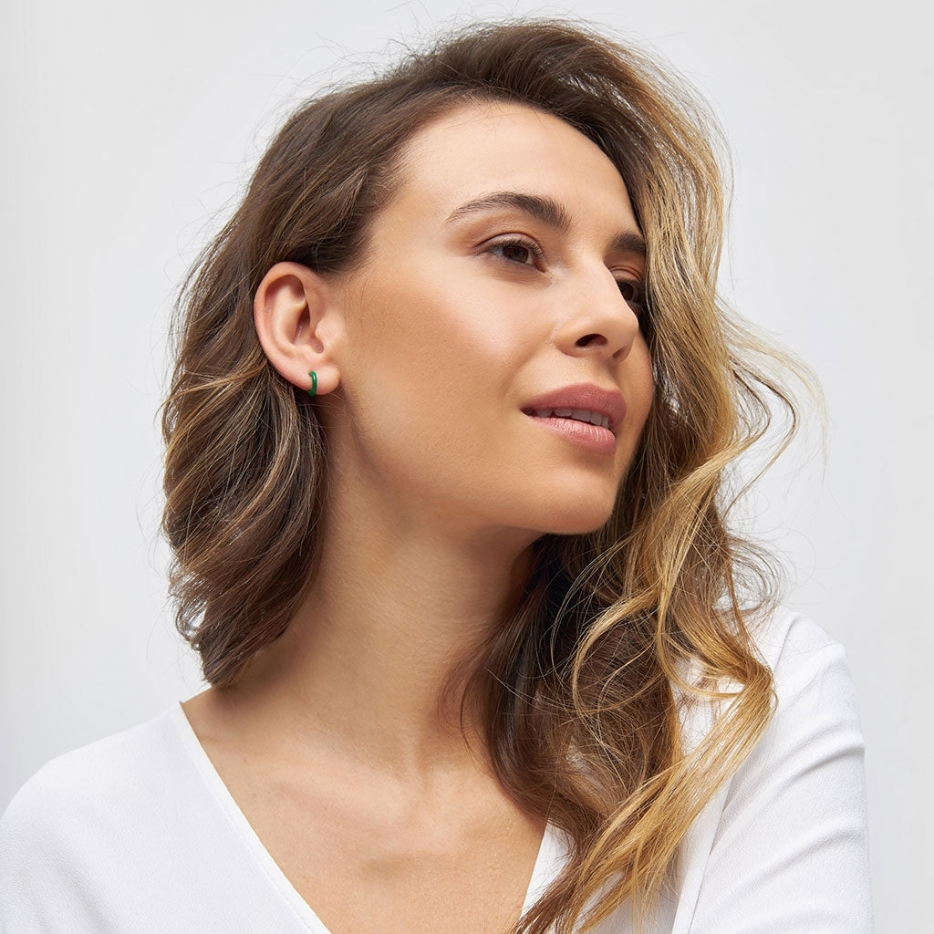 LULU Copenhagen Color Hoop 1 stk Hoops Grøn