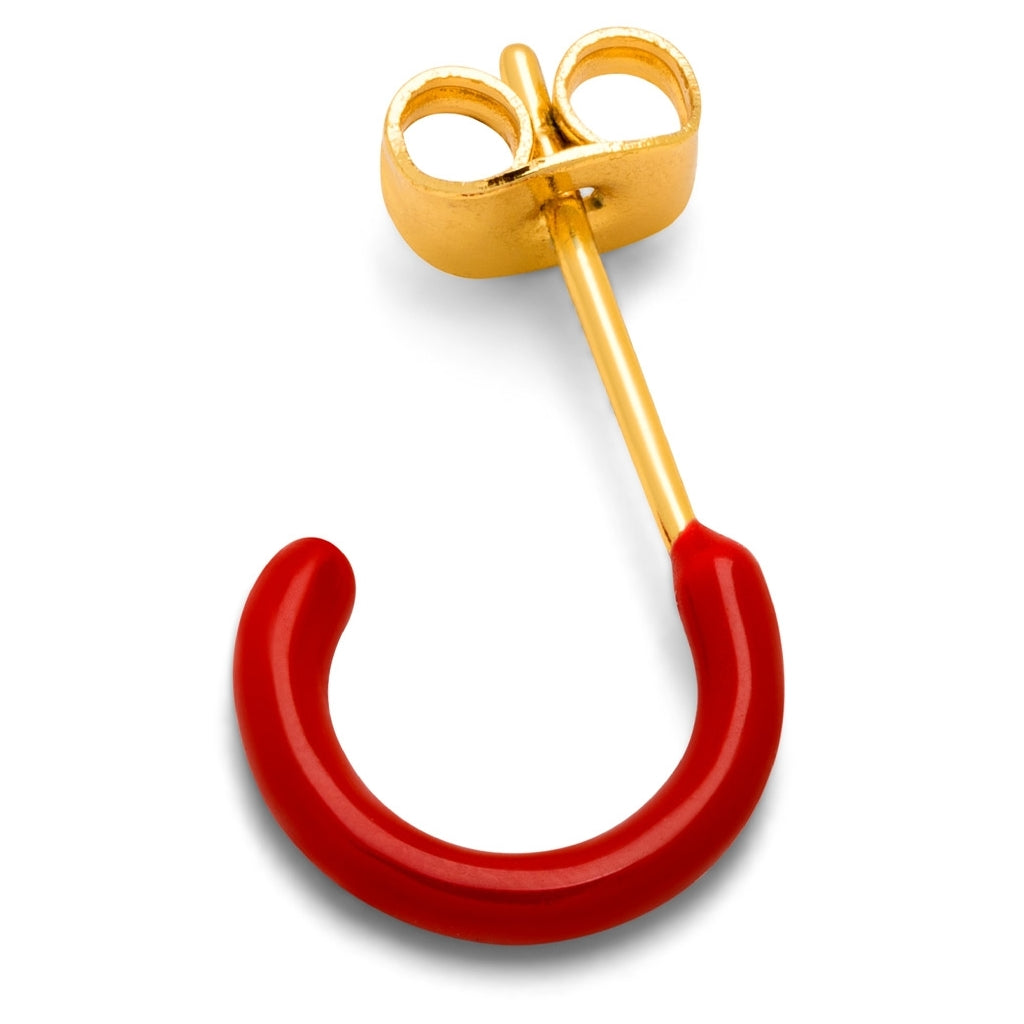 LULU Copenhagen Color Hoop 1 stk Hoops Passion Red